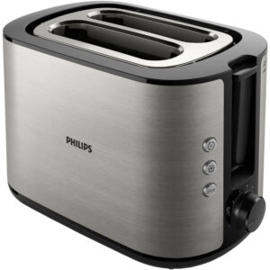 Prajitor de paine Philips Viva Collection HD2650/90, 950 W, 8 setari de prajire, Tava de firmituri detasabila, Incalzitor de chifle, Functie dezghetare, Negri/Argintiu Prajitor de paine Philips Viva Collection HD2650/90, 950 W, 8 setari de prajire, Tava de firmituri detasabila, Incalzitor de chifle, Functie dezghetare, Negri/Argintiu