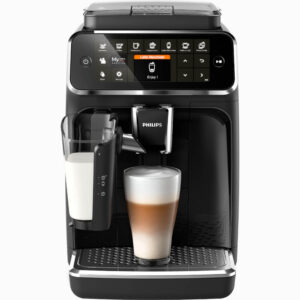 Espressor automat Philips 4300 LatteGo EP4341/50, 1500 W, 1.8 L, 15 bar, 8 bauturi, 12 setari de macinare, Rasnita ceramica, Filtru AquaClean, Negru lucios Espressor automat Philips 4300 LatteGo EP4341/50, 1500 W, 1.8 L, 15 bar, 8 bauturi, 12 setari de macinare, Rasnita ceramica, Filtru AquaClean, Negru lucios