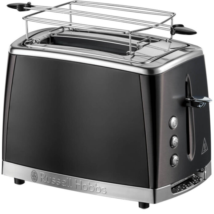 Prajitor de paine Russell Hobbs 26150-56, 1550 W, 2 felii,  Functie Lift and Look, Negru mat