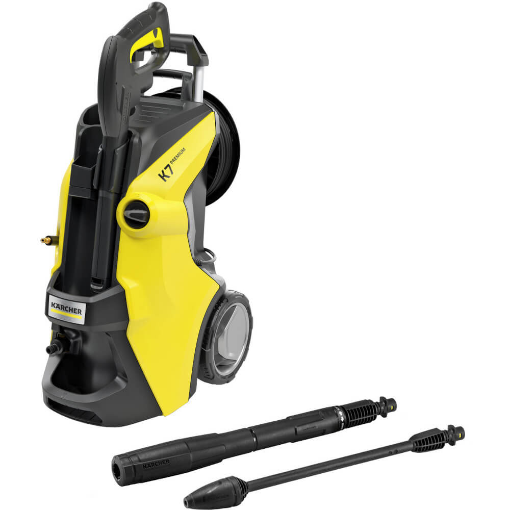 Aparat de spalat cu presiune Karcher K 7 Premium Power, 3000 W, 180 Bar, 600 l/h, Sistem Quick Connect pe aparat, Motor racit cu apa, Maner telescopic, Galben Aparat de spalat cu presiune Karcher K 7 Premium Power, 3000 W, 180 Bar, 600 l/h, Sistem Quick Connect pe aparat, Motor racit cu apa, Maner telescopic, Galben