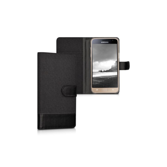 Husa pentru Samsung Galaxy J3 (2016), Textil, Negru, 38157.73 Husa pentru Samsung Galaxy J3 (2016), Textil, Negru, 38157.73