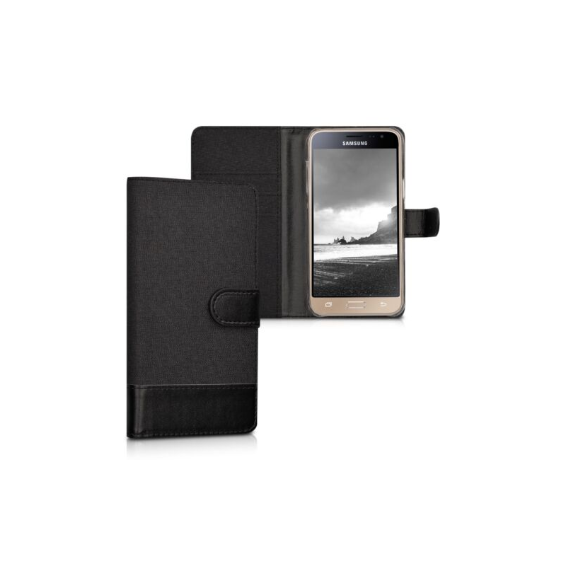 Husa pentru Samsung Galaxy J3 (2016), Textil, Negru, 38157.73 Husa pentru Samsung Galaxy J3 (2016), Textil, Negru, 38157.73