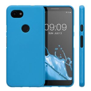 Husa Kwmobile pentru Google Pixel 3a, Silicon, Albastru, 47590.224 Husa Kwmobile pentru Google Pixel 3a, Silicon, Albastru, 47590.224