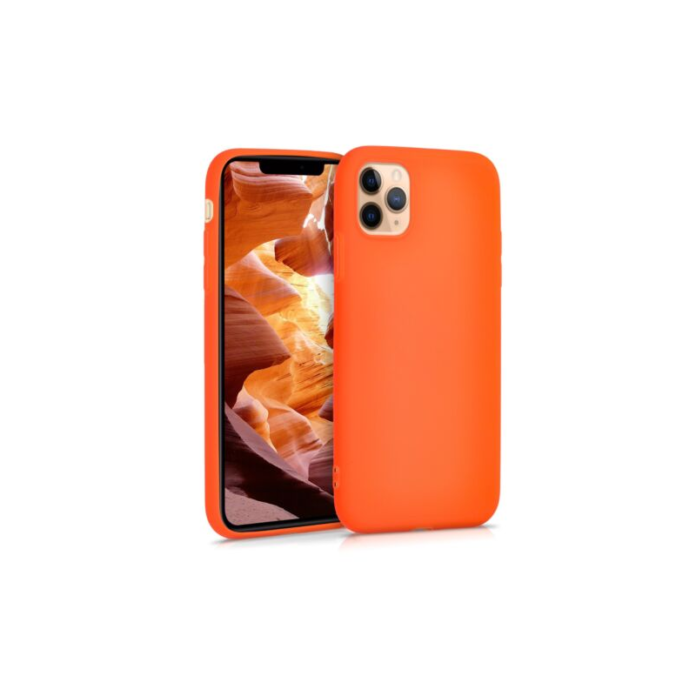 Husa pentru Apple iPhone 11 Pro, Silicon, Portocaliu, 49781.69