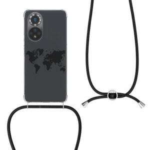 Husa Kwmobile pentru Honor 50, Silicon, Transparent/Negru, 57267.01 Husa Kwmobile pentru Honor 50, Silicon, Transparent/Negru, 57267.01