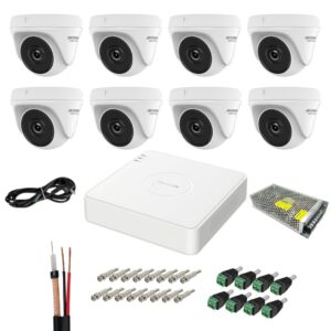 Sistem de supraveghere Hikvision Hiwatch cu functii inteligente, 8 camere, 5MP, Infrarosu 20m, DVR, Accesorii montaj incluse, Vizualizare imagini pe mobil Sistem de supraveghere Hikvision Hiwatch cu functii inteligente, 8 camere, 5MP, Infrarosu 20m, DVR, Accesorii montaj incluse, Vizualizare imagini pe mobil