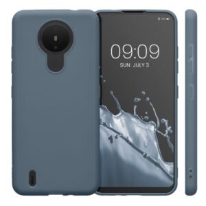 Husa Kwmobile pentru Nokia 1.4, Silicon, Albastru, 54468.202 Husa Kwmobile pentru Nokia 1.4, Silicon, Albastru, 54468.202