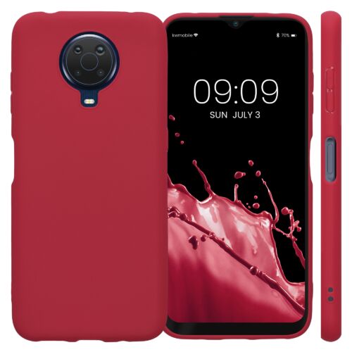 Husa Kwmobile pentru Nokia G20/G10, Silicon, Rosu, 54847.208 Husa Kwmobile pentru Nokia G20/G10, Silicon, Rosu, 54847.208