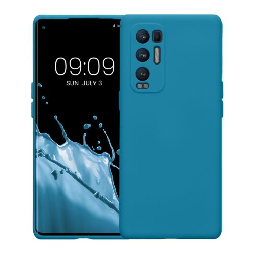 Husa Kwmobile pentru OPPO Find X3 Neo, Silicon, Albastru, 57662.224