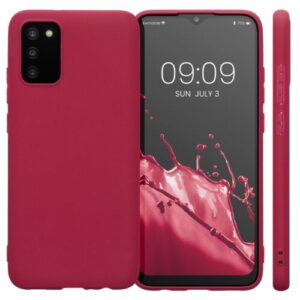 Husa Kwmobile pentru Samsung Galaxy A02s, Silicon, Rosu, 54045.229 Husa Kwmobile pentru Samsung Galaxy A02s, Silicon, Rosu, 54045.229