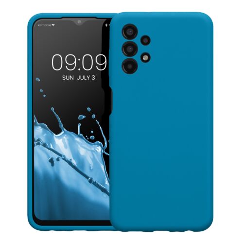 Husa Kwmobile pentru Samsung Galaxy A13, Silicon, Albastru, 57832.224