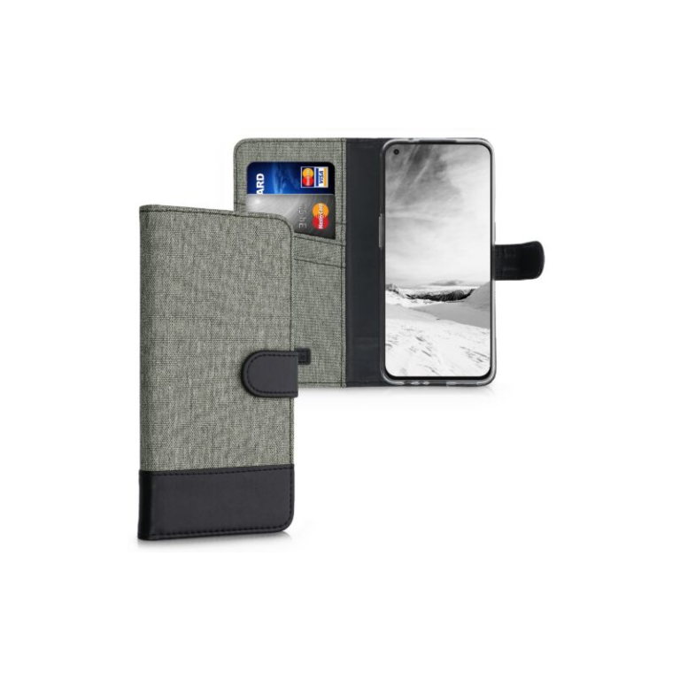 Husa pentru OnePlus Nord N10 5G, Textil, Gri, 55806.22