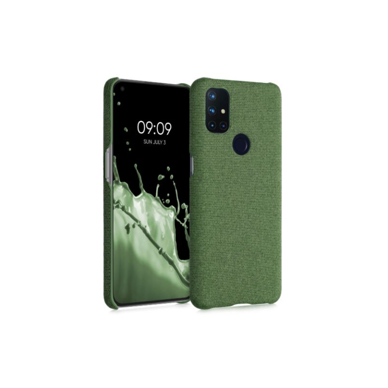 Husa pentru OnePlus Nord N10 5G, Textil, Verde, 55761.07