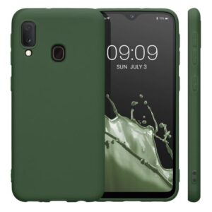 Husa Kwmobile pentru Samsung Galaxy A20e, Silicon, Verde, 48738.118 Husa Kwmobile pentru Samsung Galaxy A20e, Silicon, Verde, 48738.118