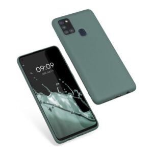 Husa Kwmobile pentru Samsung Galaxy A21s, Silicon, Verde, 52494.171 Husa Kwmobile pentru Samsung Galaxy A21s, Silicon, Verde, 52494.171