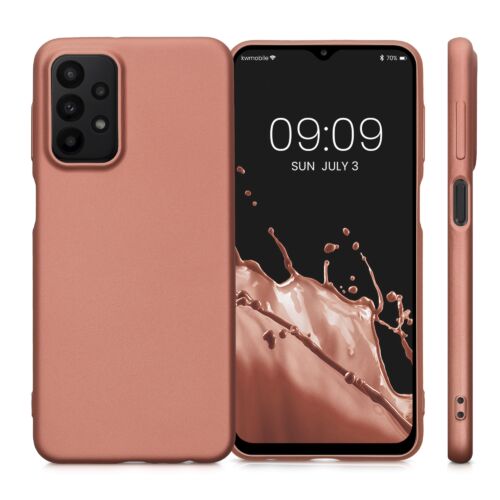 Husa Kwmobile pentru Samsung Galaxy A23, Silicon, Rose Gold, 57955.211
