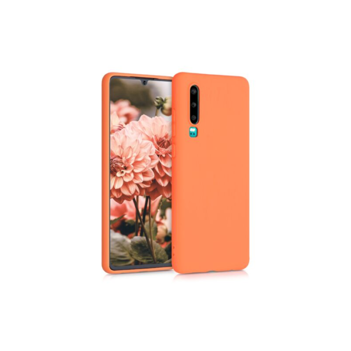 Husa pentru Huawei P30, Silicon, Portocaliu, 47410.150 Husa pentru Huawei P30, Silicon, Portocaliu, 47410.150
