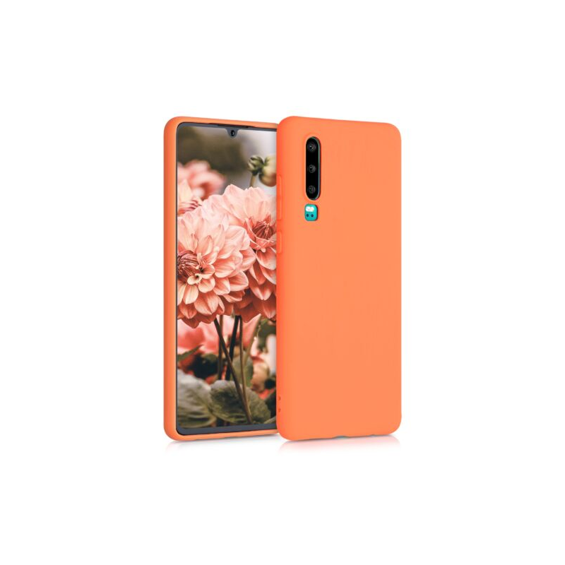Husa pentru Huawei P30, Silicon, Portocaliu, 47410.150 Husa pentru Huawei P30, Silicon, Portocaliu, 47410.150