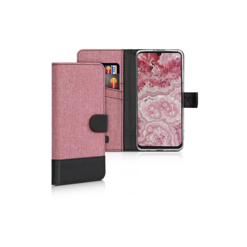 Husa pentru Huawei P30 Lite, Textil, Roz, 47502.06 Husa pentru Huawei P30 Lite, Textil, Roz, 47502.06