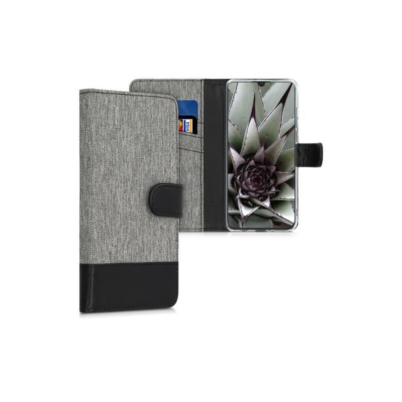 Husa pentru Huawei P30 Lite, Textil, Gri, 47502.01 Husa pentru Huawei P30 Lite, Textil, Gri, 47502.01