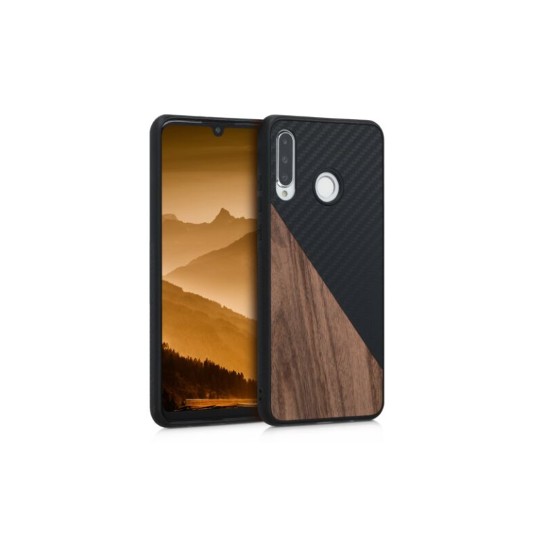 Husa pentru Huawei P30 Lite, Lemn, Maro, 51026.01