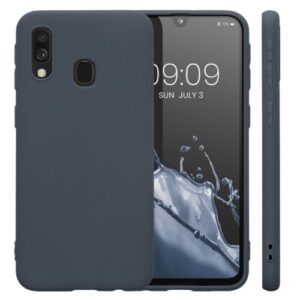 Husa Kwmobile pentru Samsung Galaxy A40, Silicon, Albastru, 48547.186 Husa Kwmobile pentru Samsung Galaxy A40, Silicon, Albastru, 48547.186