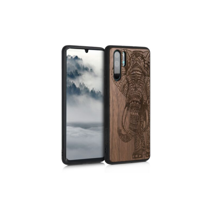 Husa pentru Huawei P30 Pro, Lemn, Maro, 47425.15
