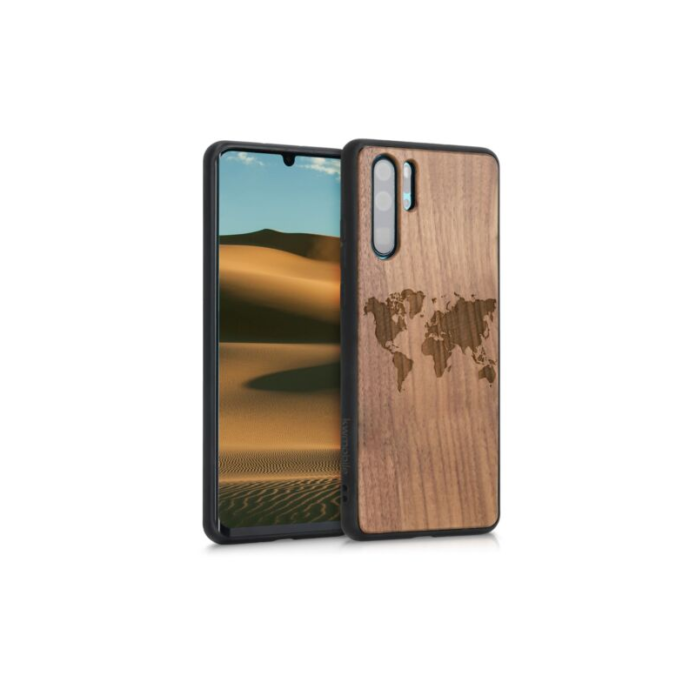 Husa pentru Huawei P30 Pro, Lemn, Maro, 47425.03