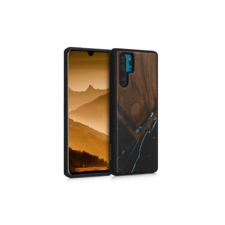 Husa pentru Huawei P30 Pro, Lemn, Negru, 47425.04