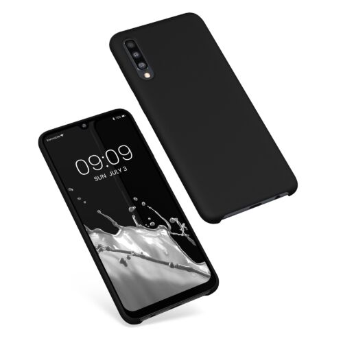 Husa Kwmobile pentru Samsung Galaxy A50, Silicon, Negru, 48715.01