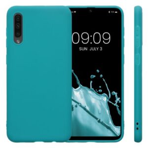 Husa Kwmobile pentru Samsung Galaxy A50, Silicon, Verde, 48054.57 Husa Kwmobile pentru Samsung Galaxy A50, Silicon, Verde, 48054.57
