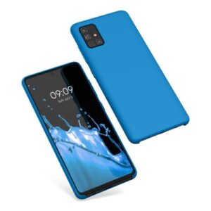 Husa Kwmobile pentru Samsung Galaxy A51, Silicon, Albastru, 51197.157 Husa Kwmobile pentru Samsung Galaxy A51, Silicon, Albastru, 51197.157