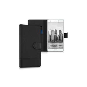 Husa pentru Huawei P8 Lite, Textil, Negru, 35223.73 Husa pentru Huawei P8 Lite, Textil, Negru, 35223.73