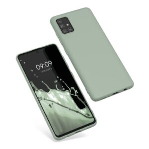 Husa Kwmobile pentru Samsung Galaxy A51, Silicon, Verde, 51196.172 Husa Kwmobile pentru Samsung Galaxy A51, Silicon, Verde, 51196.172