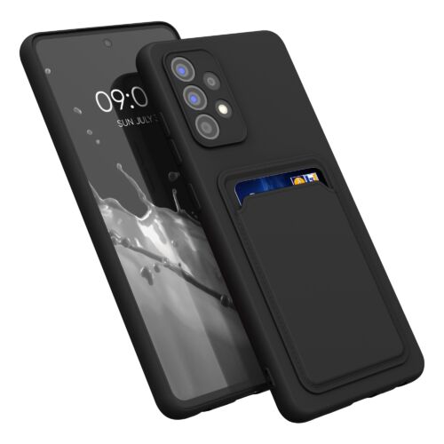 Husa Kwmobile pentru Samsung Galaxy A52/Galaxy A52 5G/Galaxy A52s 5G, Silicon, negru, 55083.01