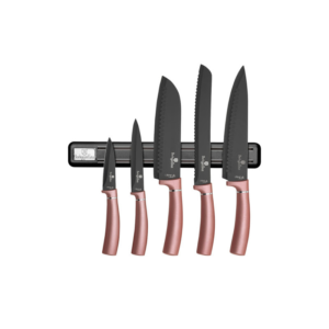 Set cutite 6 piese cu banda magnetica I-Rose Berlinger Haus BH 2538A Set cutite 6 piese cu banda magnetica I-Rose Berlinger Haus BH 2538A