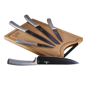 Set cutite cu tocator bambus, 6 piese Moonlight Beerlinger Haus BH 2556 Set cutite cu tocator bambus, 6 piese Moonlight Beerlinger Haus BH 2556
