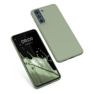 Husa Kwmobile pentru Samsung Galaxy S21 FE, Silicon, Verde, 55484.172 Husa Kwmobile pentru Samsung Galaxy S21 FE, Silicon, Verde, 55484.172