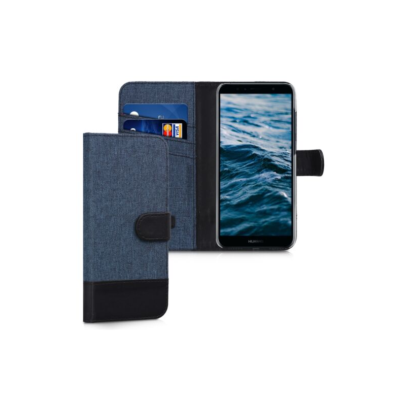 Husa pentru Huawei Y6 (2018), Textil, Albastru, 44880.03 Husa pentru Huawei Y6 (2018), Textil, Albastru, 44880.03