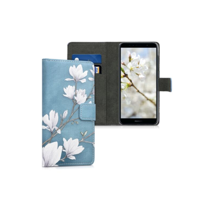Husa pentru Huawei Y6 (2018), Piele ecologica, Albastru, 45923.02 Husa pentru Huawei Y6 (2018), Piele ecologica, Albastru, 45923.02