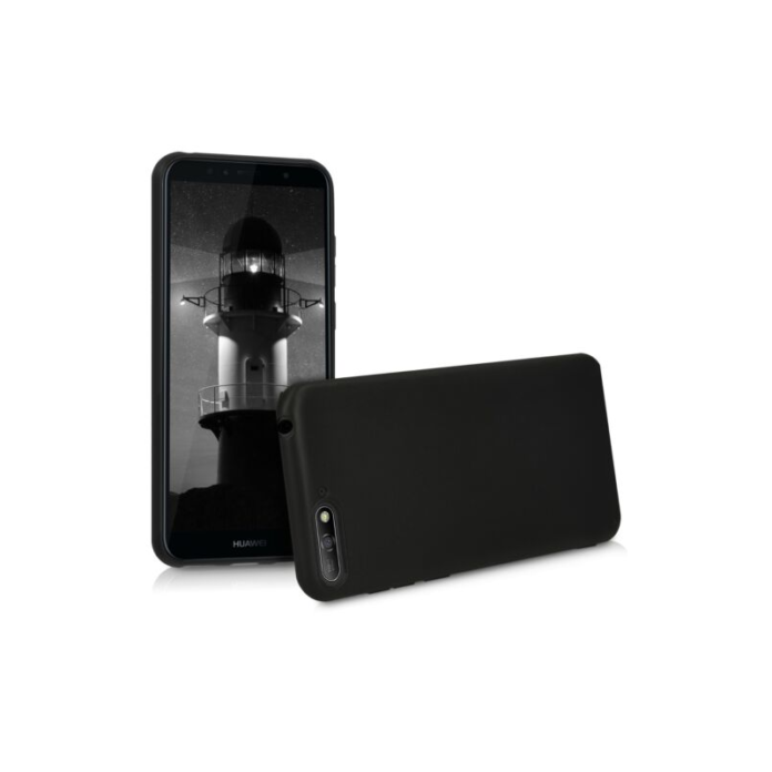 Husa pentru Huawei Y6 (2018), Silicon, Negru, 44878.47