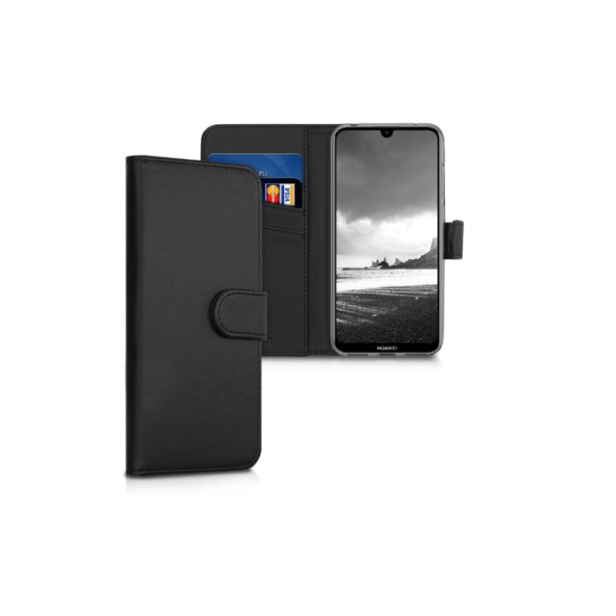 Husa pentru Huawei Y7 Pro (2019), Piele ecologica, Negru, 48368.01 Husa pentru Huawei Y7 Pro (2019), Piele ecologica, Negru, 48368.01