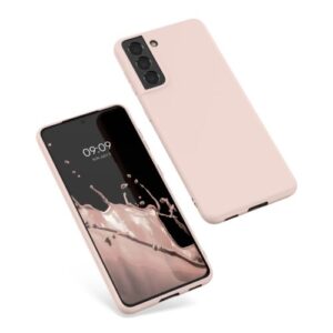 Husa Kwmobile pentru Samsung Galaxy S21, Silicon, Roz, 54055.225 Husa Kwmobile pentru Samsung Galaxy S21, Silicon, Roz, 54055.225
