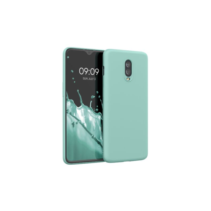 Husa Kwmobile pentru OnePlus 6T, Silicon, Verde, 55347.50 Husa Kwmobile pentru OnePlus 6T, Silicon, Verde, 55347.50