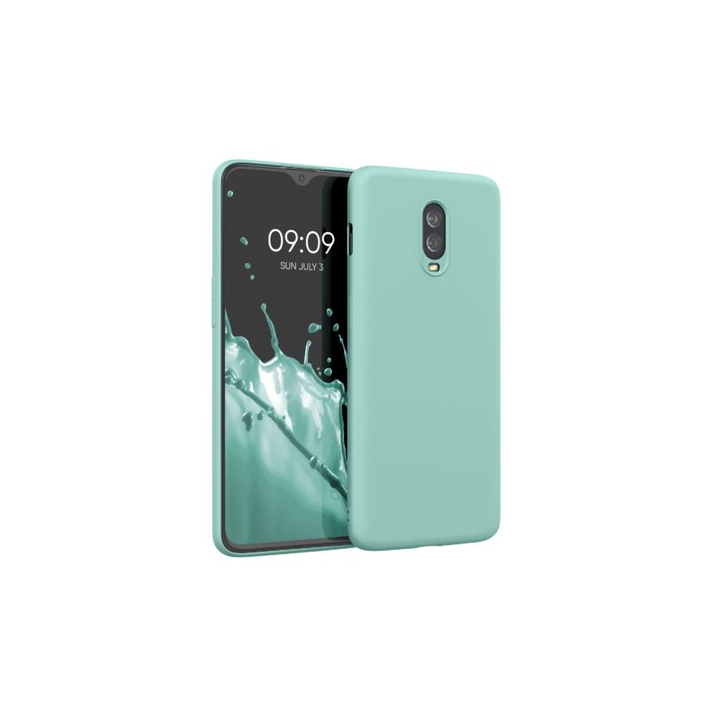 Husa Kwmobile pentru OnePlus 6T, Silicon, Verde, 55347.50 Husa Kwmobile pentru OnePlus 6T, Silicon, Verde, 55347.50