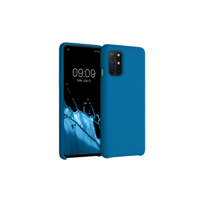 Husa Kwmobile pentru OnePlus 8T, Silicon, Albastru, 53683.228 Husa Kwmobile pentru OnePlus 8T, Silicon, Albastru, 53683.228