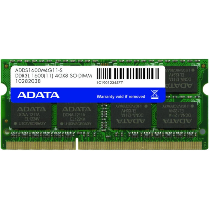 Memorie Notebook ADATA, 4GB DDR3L, 1600 MHz, CL11 Memorie Notebook ADATA, 4GB DDR3L, 1600 MHz, CL11