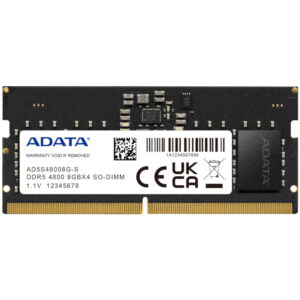 Memorie Notebook ADATA, 8GB DDR5, 4800 MHz, CL40 Memorie Notebook ADATA, 8GB DDR5, 4800 MHz, CL40