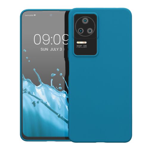 Husa Kwmobile pentru Xiaomi Poco F4, Silicon, Albastru, 59244.224