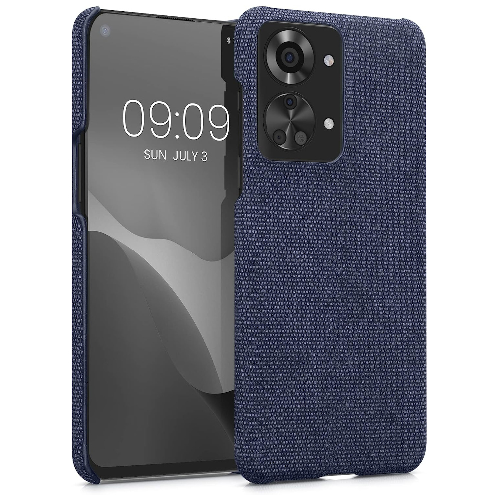 Husa Kwmobile pentru OnePlus Nord 2T, Textil, Albastru, 58768.17 Husa Kwmobile pentru OnePlus Nord 2T, Textil, Albastru, 58768.17